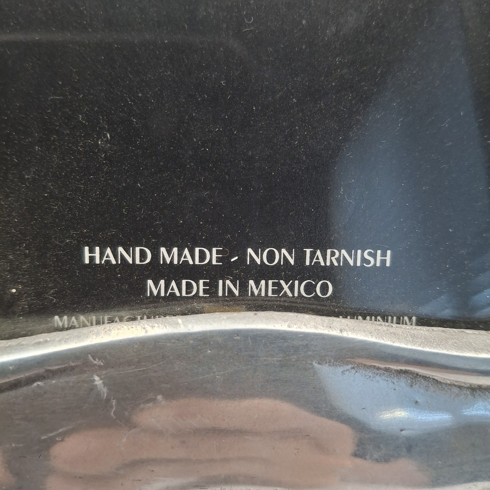 Vari Diseños Mexican Pewter Picture Frame 9.5" x 7.5" Easel‎ Back Daisy Floral - Picture 4 of 16